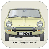 Triumph Spitfire Mk3 1967-71 (wire wheels) Coaster 1